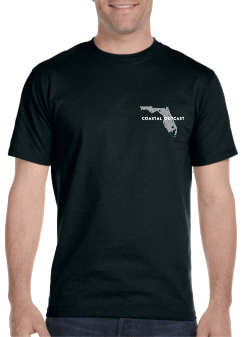 "Old Florida Logo Coastal Outcast" T-shirt