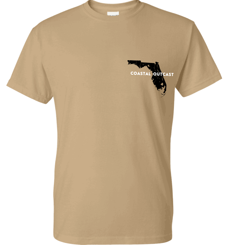 "Old Florida Logo Coastal Outcast" T-shirt