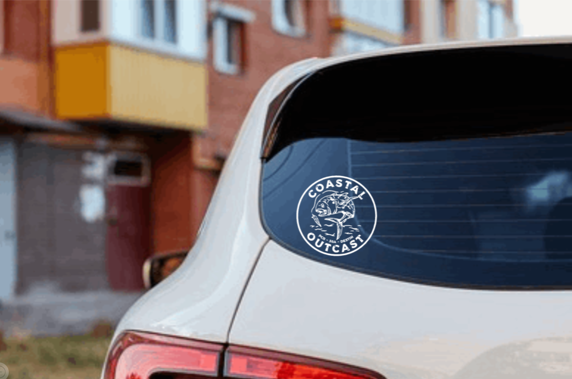 Screenshot 2021-09-15 145335 Vinyl Decal Sticker For Mug Car Truck Laptop - Coastal Outcast Logo