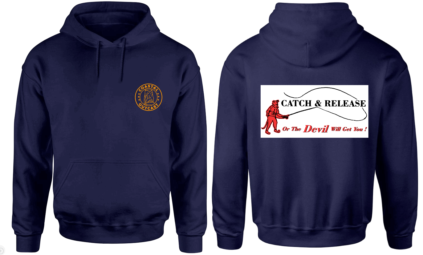 Alabama "Catch and Release or The Devil will get you!" Hoodie Black, Crimson, Navy