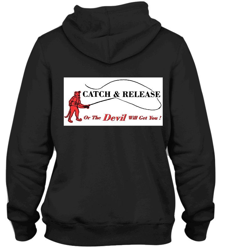Alabama "Catch and Release or The Devil will get you!" Hoodie Black, Crimson, Navy
