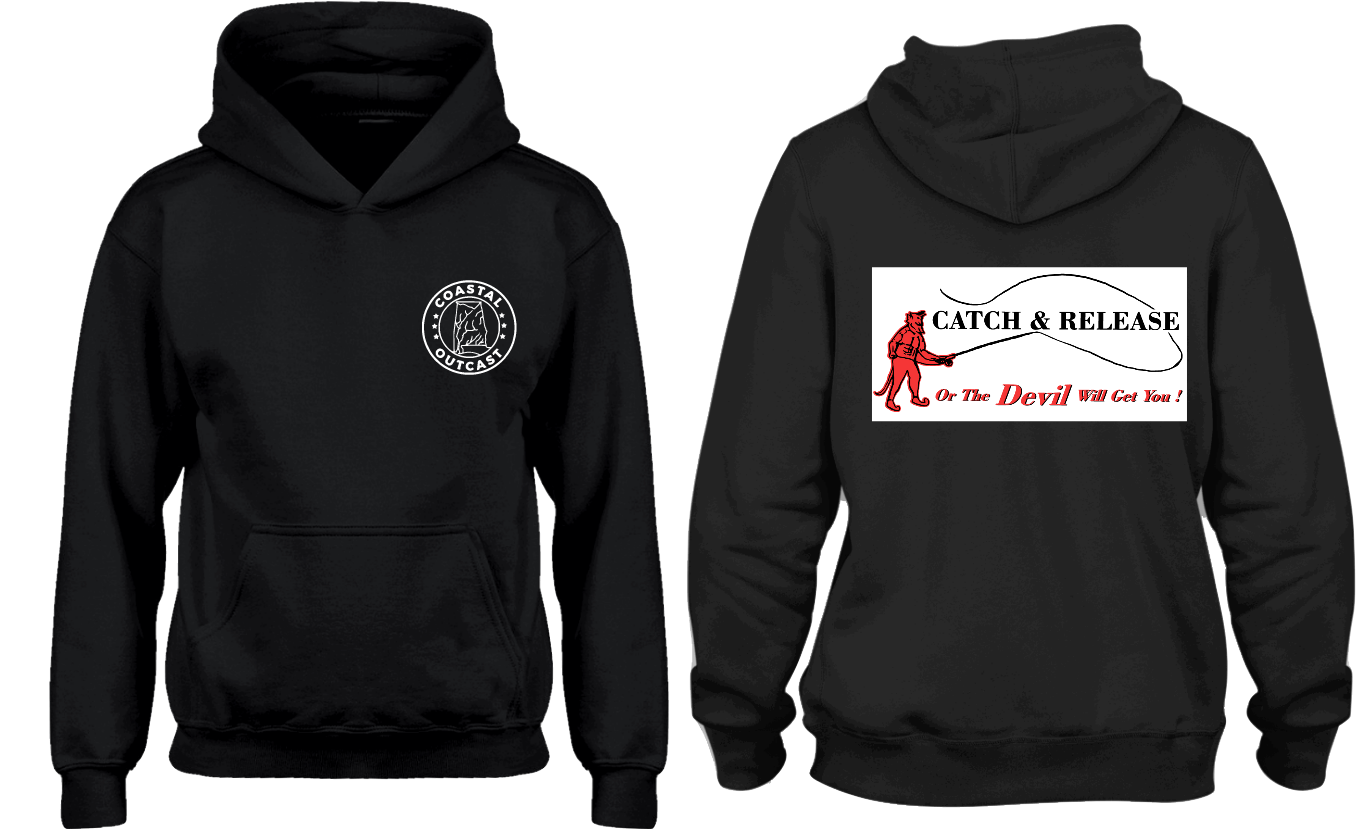 Alabama "Catch and Release or The Devil will get you!" Hoodie Black, Crimson, Navy