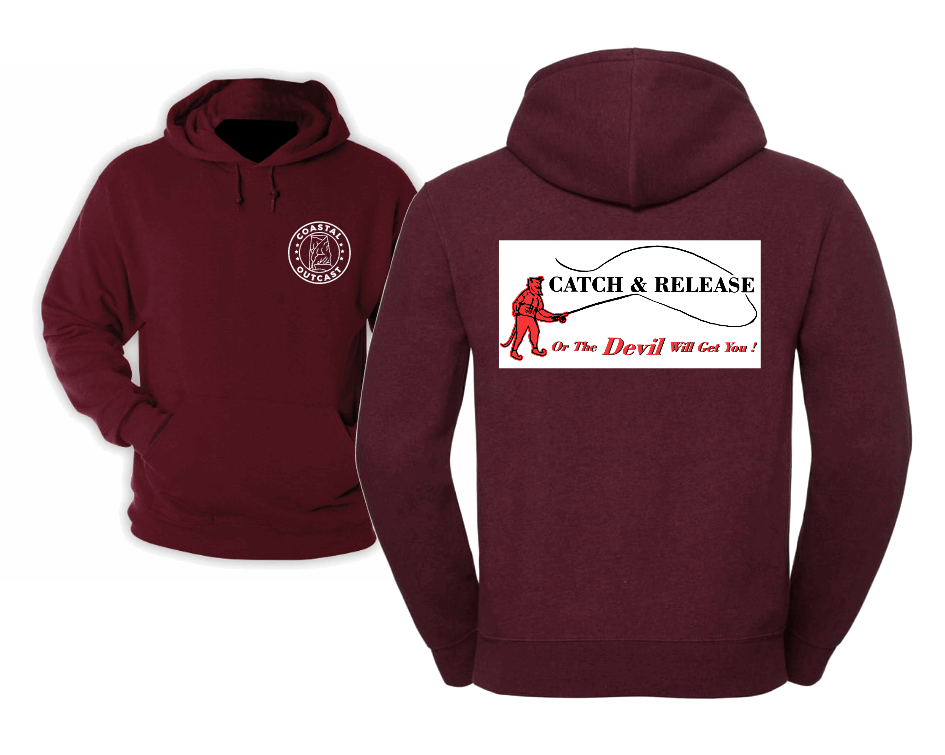 Alabama "Catch and Release or The Devil will get you!" Hoodie Black, Crimson, Navy