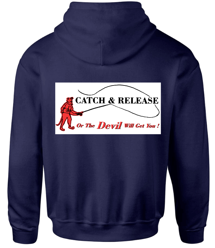 Alabama "Catch and Release or The Devil will get you!" Hoodie Black, Crimson, Navy