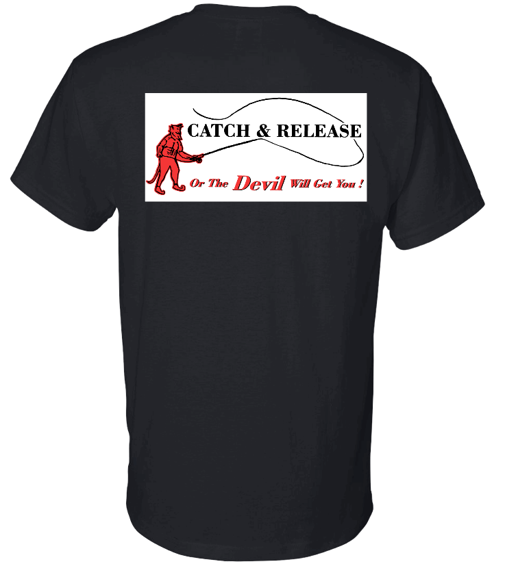 Alabama "Catch and Release or The Devil will get you!" T-shirt Black, Crimson, Navy