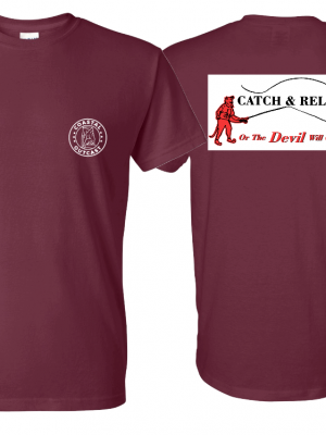 Alabama "Catch and Release or The Devil will get you!" T-shirt Black, Crimson, Navy